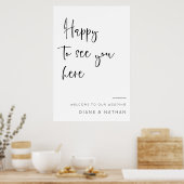 ミニマル書結婚の歓迎サイン ポスター (キッチン)