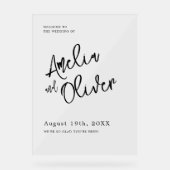 ミニマル書結婚の歓迎 アクリルサイン (正面)