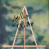 ミニマル書結婚の歓迎 アクリルサイン (ニュートラル)