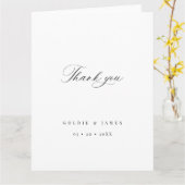 ミニマル書結婚の贈り物サンキューカード カード (黄色い花)
