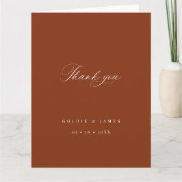 ミニマル書結婚の贈り物サンキューカード カード