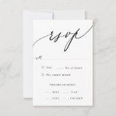 ミニマル書結婚の 出欠カード (正面)