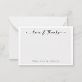 ミニマル書道ありがとう ノートカード (正面)