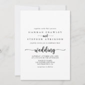 ミニマル書道の表裏結婚部 招待状 (正面)