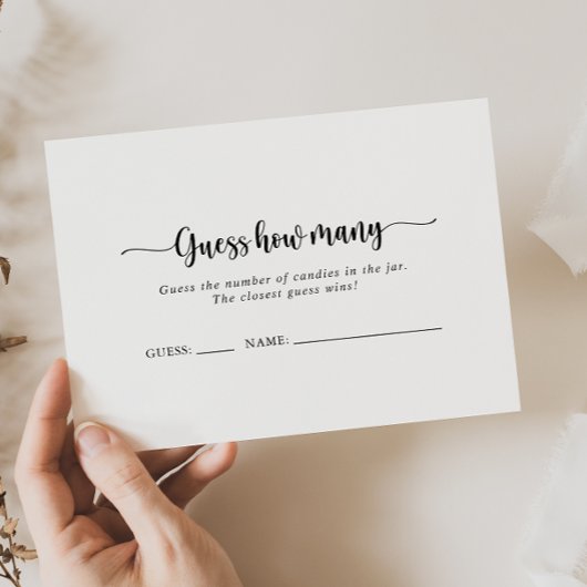 ミニマル書道はゲームカードの数を推測 名刺