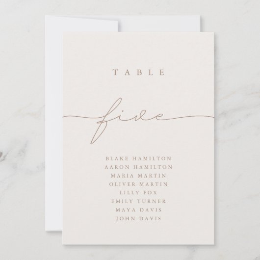 ミニマル書道アイボリー5つの表番号 (正面)