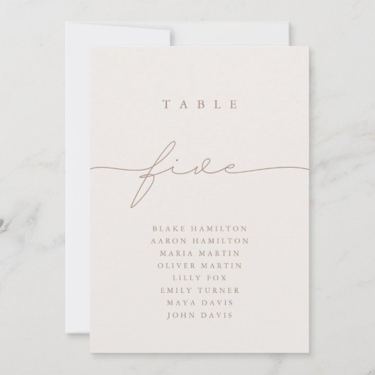 ミニマル書道アイボリー5つの表番号 (裏面)