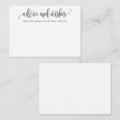 ミニマル書道アドバイスとウィッシュズカード アドバイスカード (正面/裏面)