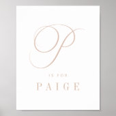 ミニマル書道アルファベット子供部屋ポスター ポスター (正面)