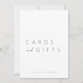 ミニマル書道カードとギフトサイン 招待状 (正面)