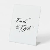 ミニマル書道カード&ギフトホワイト結婚ズ 台座サイン (正面)