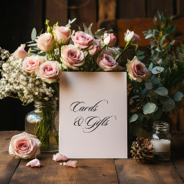 ミニマル書道カード&ギフトホワイト結婚ズ 台座サイン