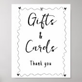 ミニマル書道ギフトとカー結婚ドのサイン ポスター (正面)