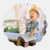 ミニマル書道グリーティング&写真 オーナメントカード (正面)