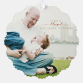 ミニマル書道グリーティング&写真 オーナメントカード (裏面)