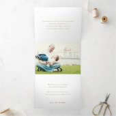 ミニマル書道グリーティング&写真 三つ折りクリスマスカード (内部)