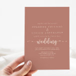 ミニマル書道テラコッタ結婚ズ 招待状<br><div class="desc">このミニマル書道テラコッタ結婚式招待状は、のモダンための結婚完璧だ。とシンプルデザインはエレガントクラシックとスクリプファンシートタイポグラフィを特徴とする。</div>