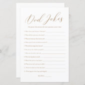 ミニマル書道パパジョーク赤ちゃんシャワーゲーム (正面/裏面)