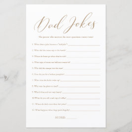 ミニマル書道パパジョーク赤ちゃんシャワーゲーム