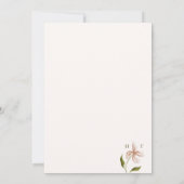 ミニマル書道フローラ結婚ズ 招待状 (裏面)