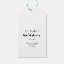 ミニマル書道ブライダルシャワー ギフトタグ