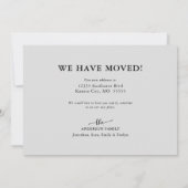 ミニマル書道ブラックムービングアナウンス 案内状 (裏面)