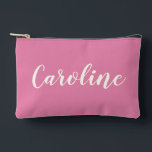 ミニマル書道ホットピンクパーソナライズされた名 アクセサリーポーチ<br><div class="desc">ホットピンクスタイリッシュの名前を持つミニマルな書道デザインを備えはっきりした、シンプルさとカラーを組み合わせ鮮やかている。メイク、旅行の必需品を整理したり、あなたの毎日のルーチンにシックなtouchを追加するのに最適。このユニークデザインは、愛する人のための思いやりある贈り物お洒落をモダン作る。</div>