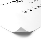 ミニマル書道ユーカリ結婚の歓迎 ポスター (角)