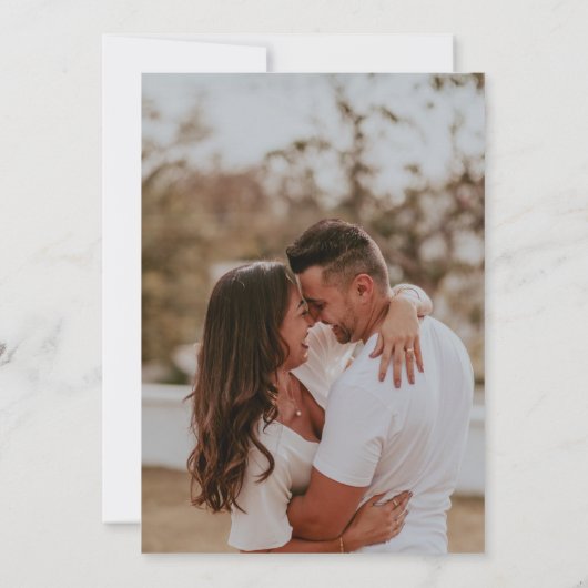 ミニマル書道台本の写真日付を保存 セーブザデート (裏面)