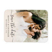 ミニマル書道台本の写真日付を保存 マグネット (横)