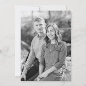 ミニマル書道台本ほこりっぽい青い写真 セーブザデート (裏面)