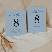 ミニマル書道台本ダスティブルー結婚ズ テーブルナンバー