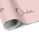 ミニマル書道台本名バラ金ゴールド ラッピングペーパー (ロールコーナー)