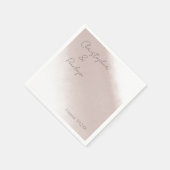 ミニマル書道埃っぽいピンクの水色 スタンダードカクテルナプキン (角)