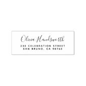 ミニマル書道基本カスタム差出人住所 ラバースタンプ (インプリント)