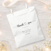 ミニマル書道感謝結婚の言葉 フェイバーバッグ (クリップ留めされた状態)