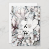 ミニマル書道文字招待 招待状 (正面/裏面)