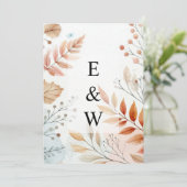 ミニマル書道文字招待 招待状 (スタンド正面)