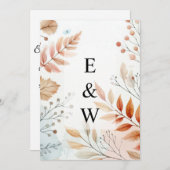 ミニマル書道文字招待 招待状 (正面/裏面)