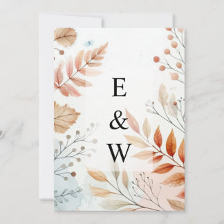 ミニマル書道文字招待 招待状