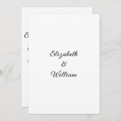 ミニマル書道文字招待 招待状 (正面/裏面)