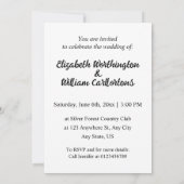 ミニマル書道文字招待 招待状 (裏面)