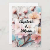 ミニマル書道文字招待 招待状 (正面/裏面)