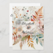 ミニマル書道文字招待 招待状 (正面/裏面)