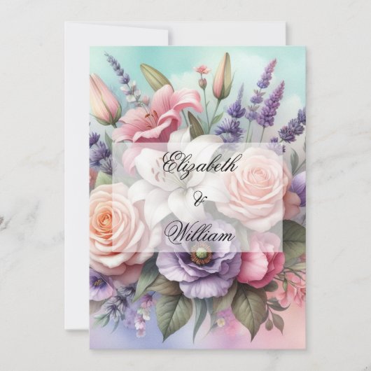 ミニマル書道文字招待 招待状 (正面)