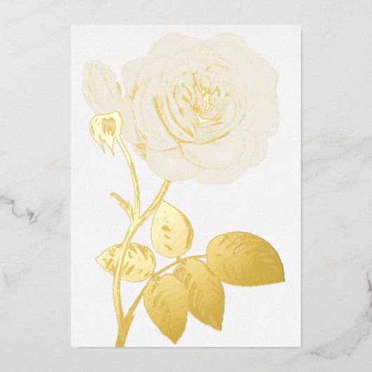 ミニマル書道文字招待 箔招待状 (正面)