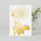 ミニマル書道文字招待 箔招待状 (立ち正面)