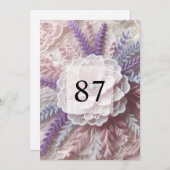 ミニマル書道文字誕生日パーティー 招待状 (正面/裏面)