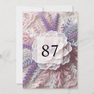 ミニマル書道文字誕生日パーティー 招待状