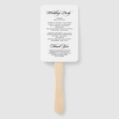 ミニマル書道白結婚式 プログラム ハンドファン (裏面)